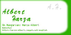 albert harza business card